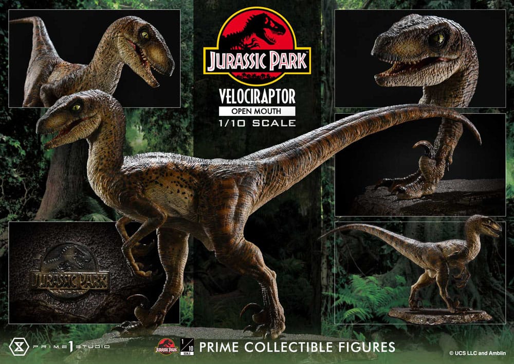 VELOCIRAPTOR OPEN MOUTH – ESTATUA 1/10 (PRIME 1 STUDIO – JURASSIC PARK)
