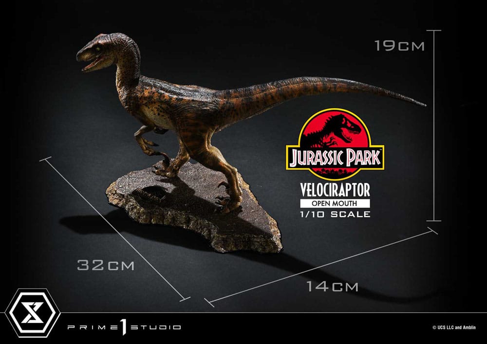 VELOCIRAPTOR OPEN MOUTH – ESTATUA 1/10 (PRIME 1 STUDIO – JURASSIC PARK)