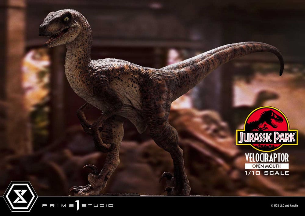 VELOCIRAPTOR OPEN MOUTH – ESTATUA 1/10 (PRIME 1 STUDIO – JURASSIC PARK)