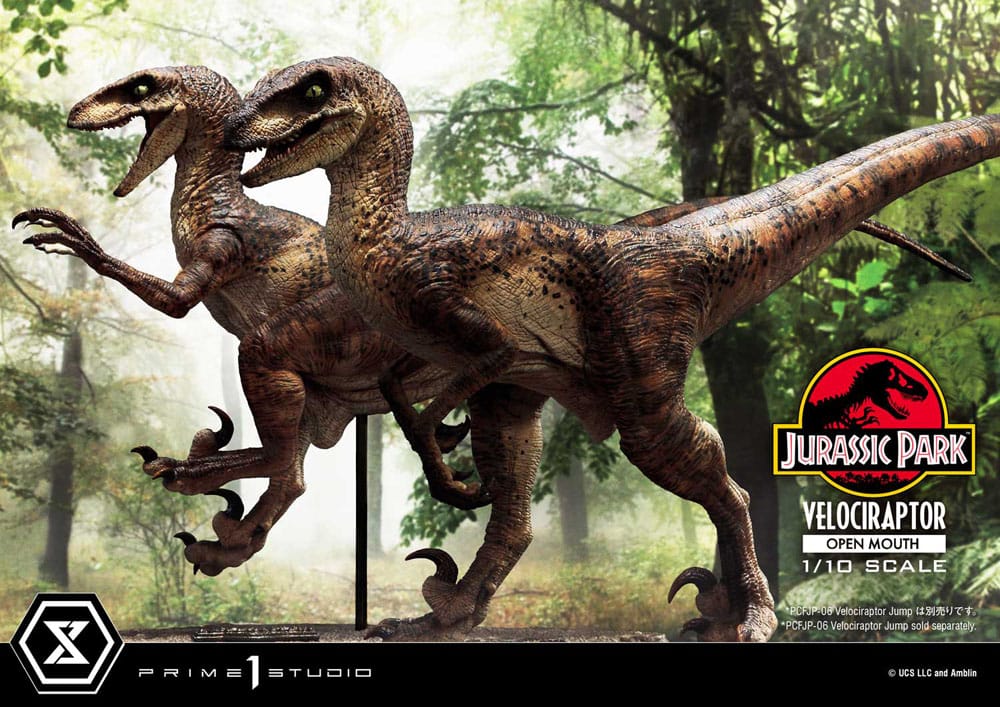 VELOCIRAPTOR OPEN MOUTH – ESTATUA 1/10 (PRIME 1 STUDIO – JURASSIC PARK)