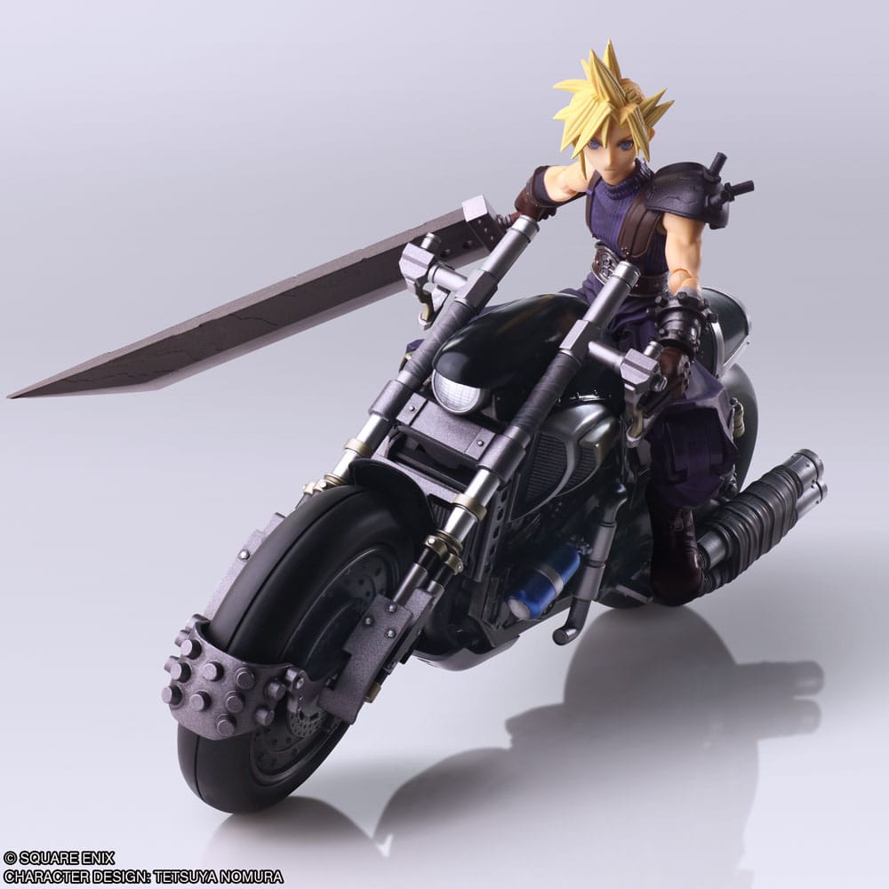 CLOUD STRIFE & HARDY-DAYTONA – FINAL FANTASY VII BRING ARTS FIGURA 15 CM + VEHÍCULO 22 CM (SQUARE ENIX – FINAL FANTASY)