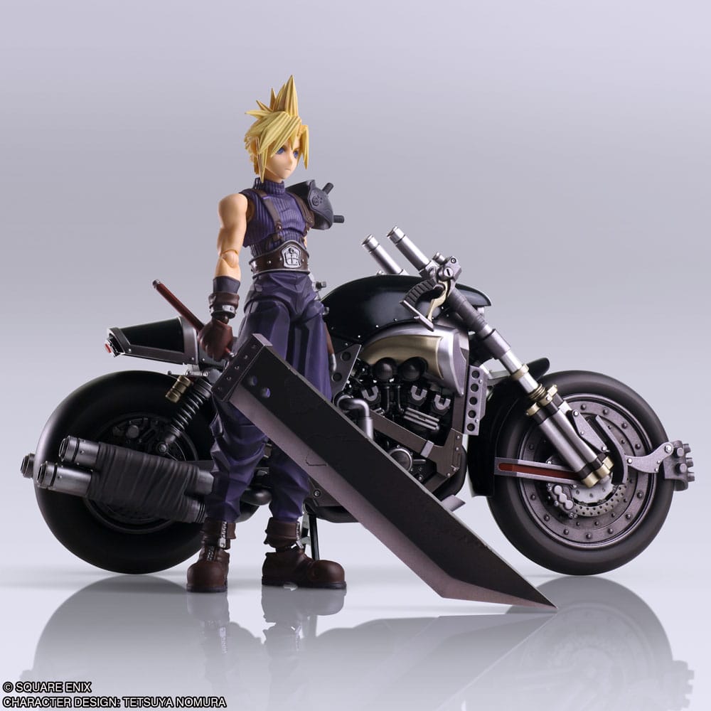 CLOUD STRIFE & HARDY-DAYTONA – FINAL FANTASY VII BRING ARTS FIGURA 15 CM + VEHÍCULO 22 CM (SQUARE ENIX – FINAL FANTASY)