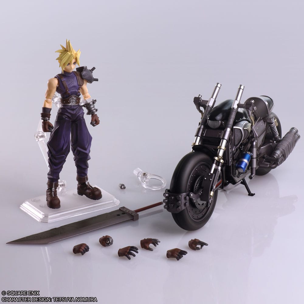CLOUD STRIFE & HARDY-DAYTONA – FINAL FANTASY VII BRING ARTS FIGURA 15 CM + VEHÍCULO 22 CM (SQUARE ENIX – FINAL FANTASY)
