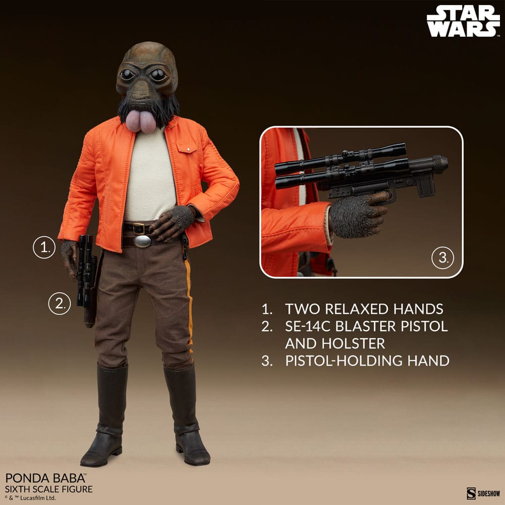 PONDA BABA SIDESHOW 1/6 β FIGURA STAR WARS SCUM & VILLAINY 30 CM