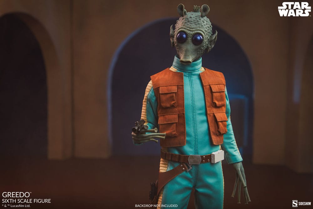 GREEDO 1/6 β STAR WARS β FIGURA SCUM & VILLAINY SIDESHOW 30 CM