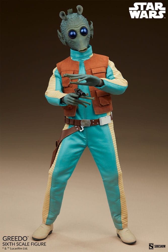 GREEDO 1/6 β STAR WARS β FIGURA SCUM & VILLAINY SIDESHOW 30 CM