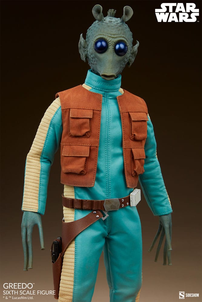 GREEDO 1/6 β STAR WARS β FIGURA SCUM & VILLAINY SIDESHOW 30 CM