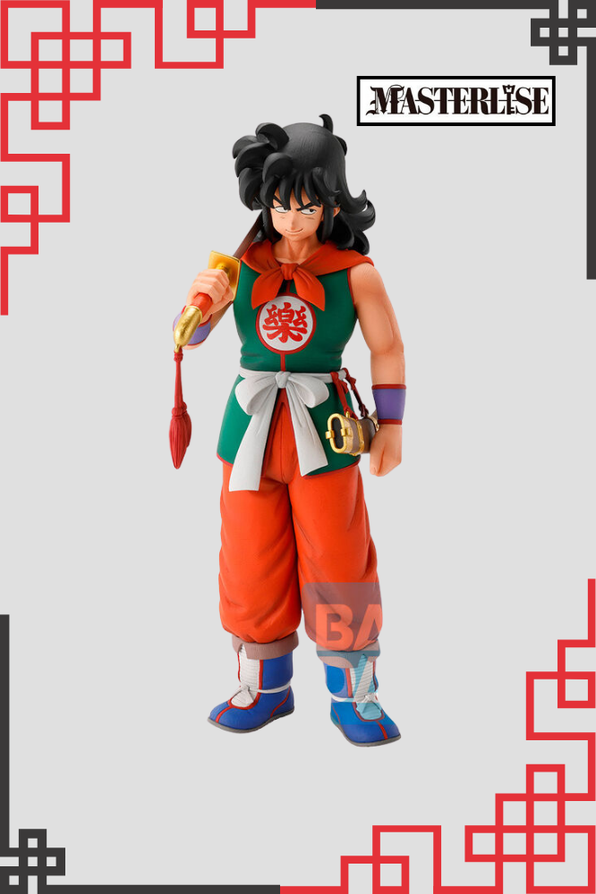 Vista frontal de la figura Yamcha Training Section Ichibansho con espada.