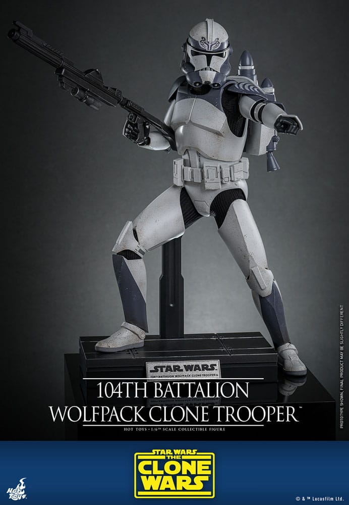 Accesorios incluidos en la figura 104th Battalion Wolfpack Clone Trooper Hot Toys Star Wars