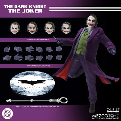 JOKER THE DARK KNIGHT ONE:12 COLLECTIVE FIGURA 17 CM MEZCO TOYZ