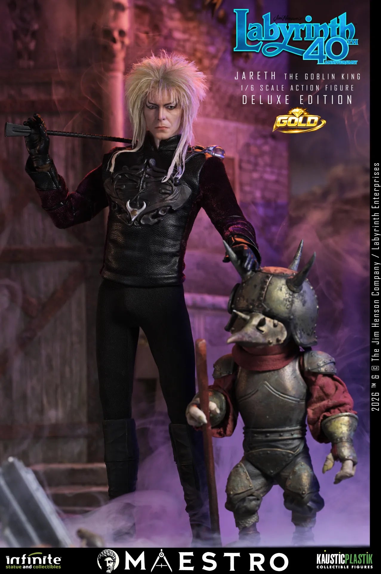 JARETH THE GOBLIN KING FIGURA 1/6 DELUXE EDITION GOLD LABYRINTH 30 CM – KAUSTIC PLASTIK