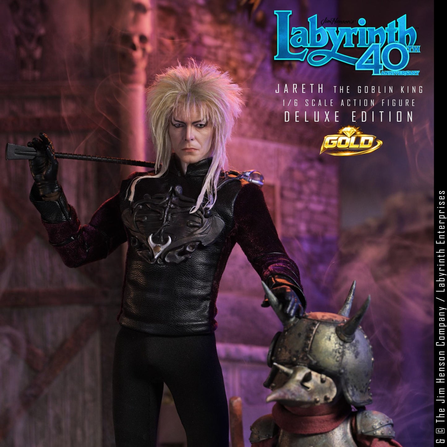 JARETH THE GOBLIN KING FIGURA 1/6 DELUXE EDITION GOLD LABYRINTH 30 CM – KAUSTIC PLASTIK