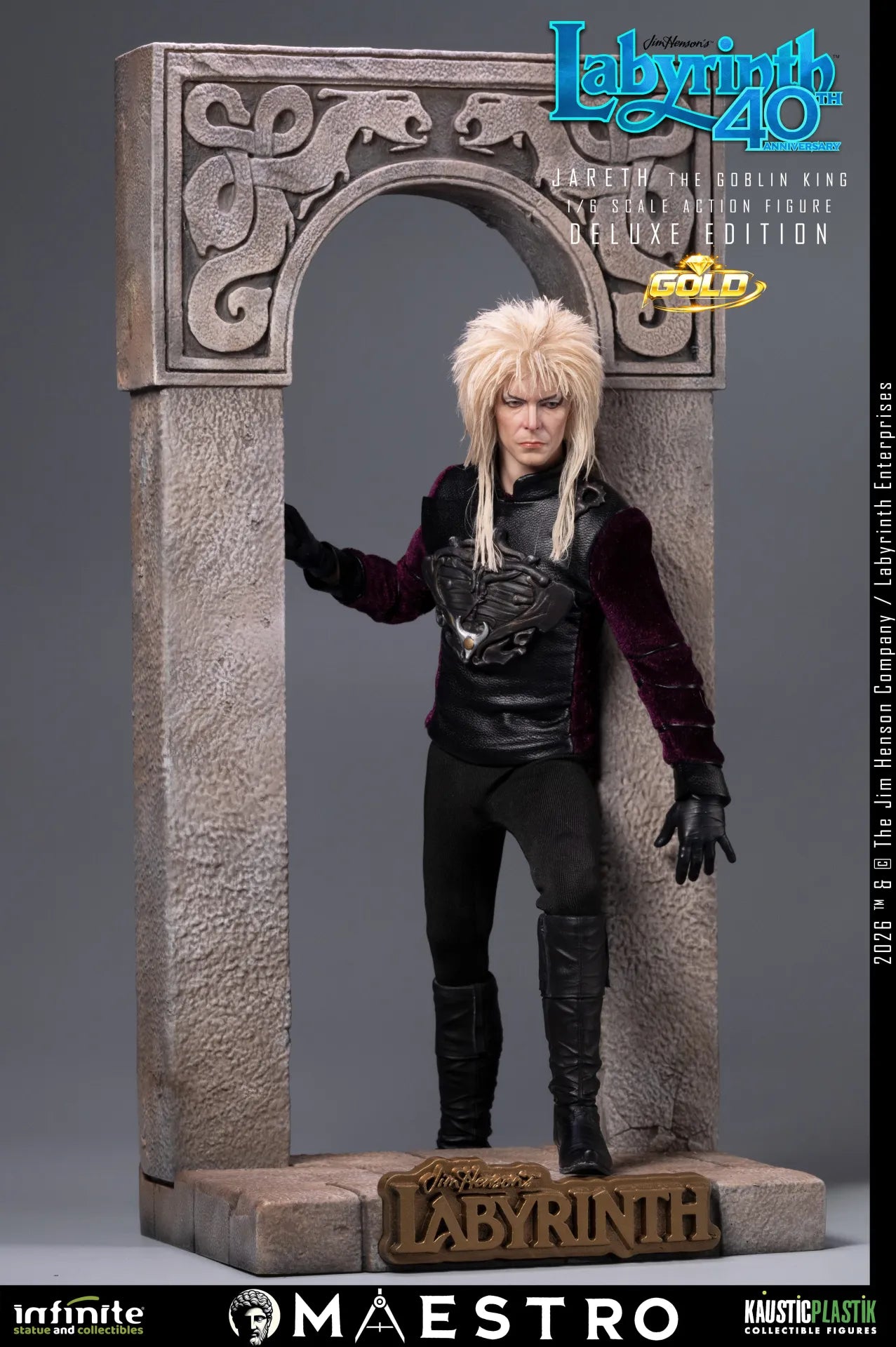 JARETH THE GOBLIN KING FIGURA 1/6 DELUXE EDITION GOLD LABYRINTH 30 CM – KAUSTIC PLASTIK