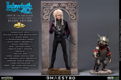 JARETH THE GOBLIN KING FIGURA 1/6 DELUXE EDITION GOLD LABYRINTH 30 CM – KAUSTIC PLASTIK