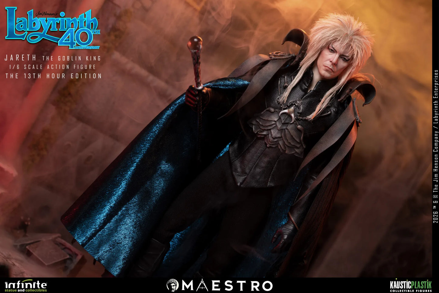 JARETH THE GOBLIN KING FIGURA 1/6 THE 13TH HOUR EDITION LABYRINTH 30 CM – KAUSTIC PLASTIK