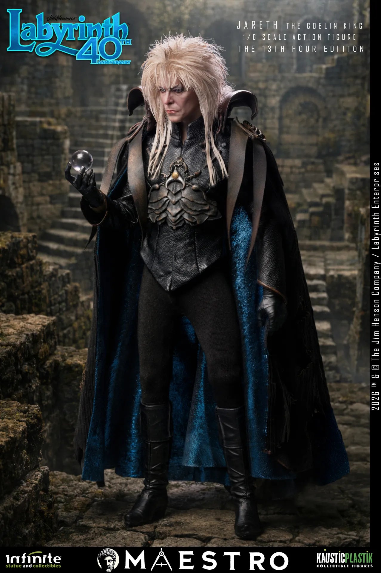 JARETH THE GOBLIN KING FIGURA 1/6 THE 13TH HOUR EDITION LABYRINTH 30 CM – KAUSTIC PLASTIK