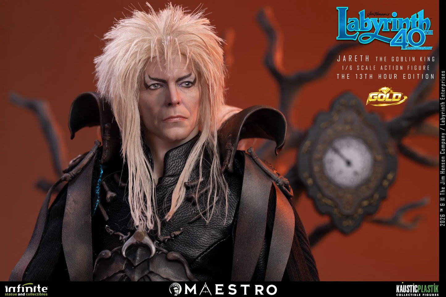 JARETH THE GOBLIN KING FIGURA 1/6 THE 13TH HOUR EDITION GOLD LABYRINTH 30 CM – KAUSTIC PLASTIK