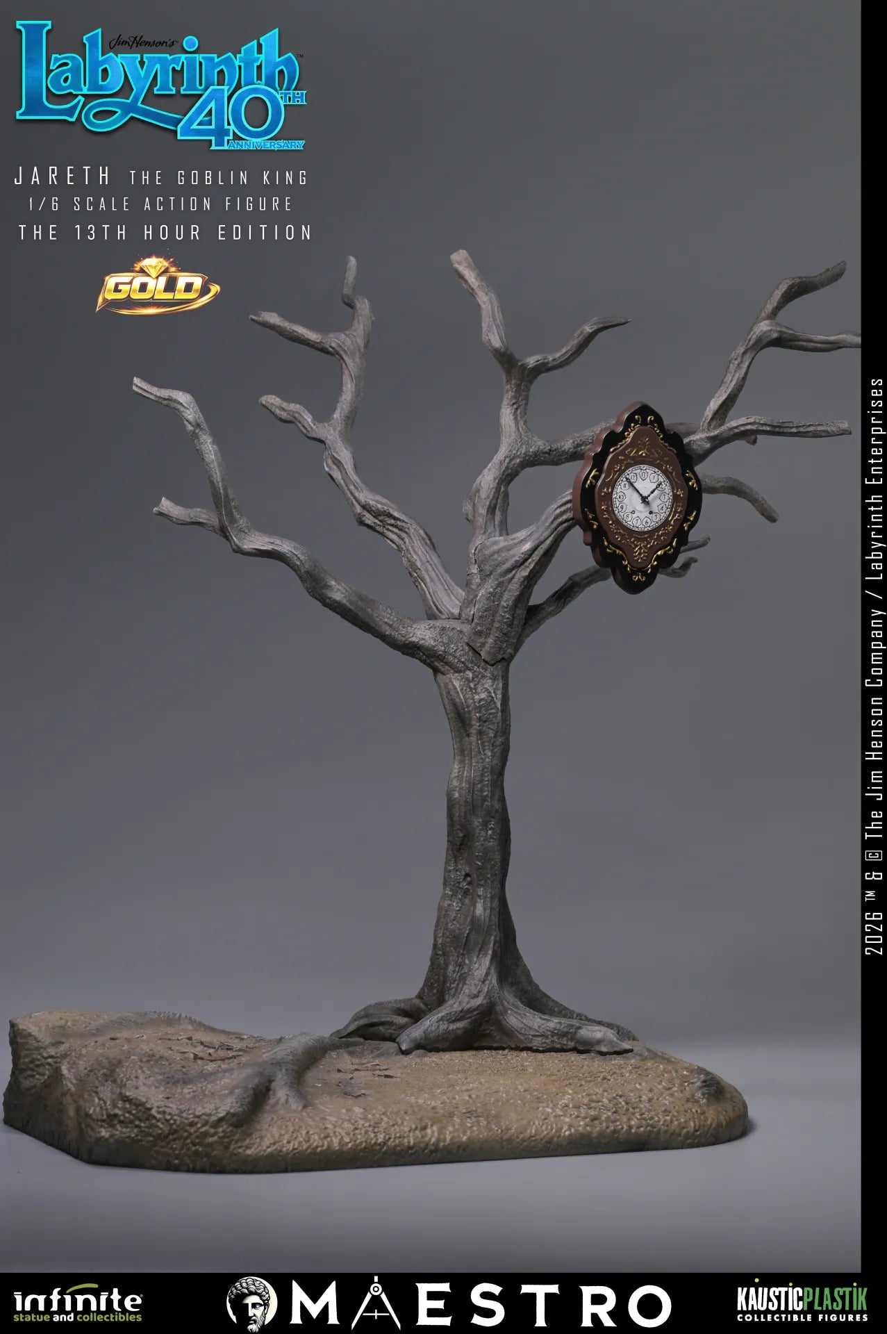 JARETH THE GOBLIN KING FIGURA 1/6 THE 13TH HOUR EDITION GOLD LABYRINTH 30 CM – KAUSTIC PLASTIK