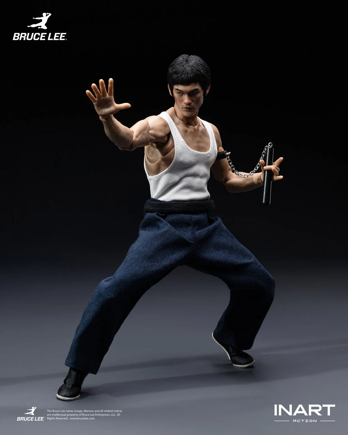 BRUCE LEE KUNG FU OUTFIT FIGURA 1/12 INART ACTION 15,5 CM