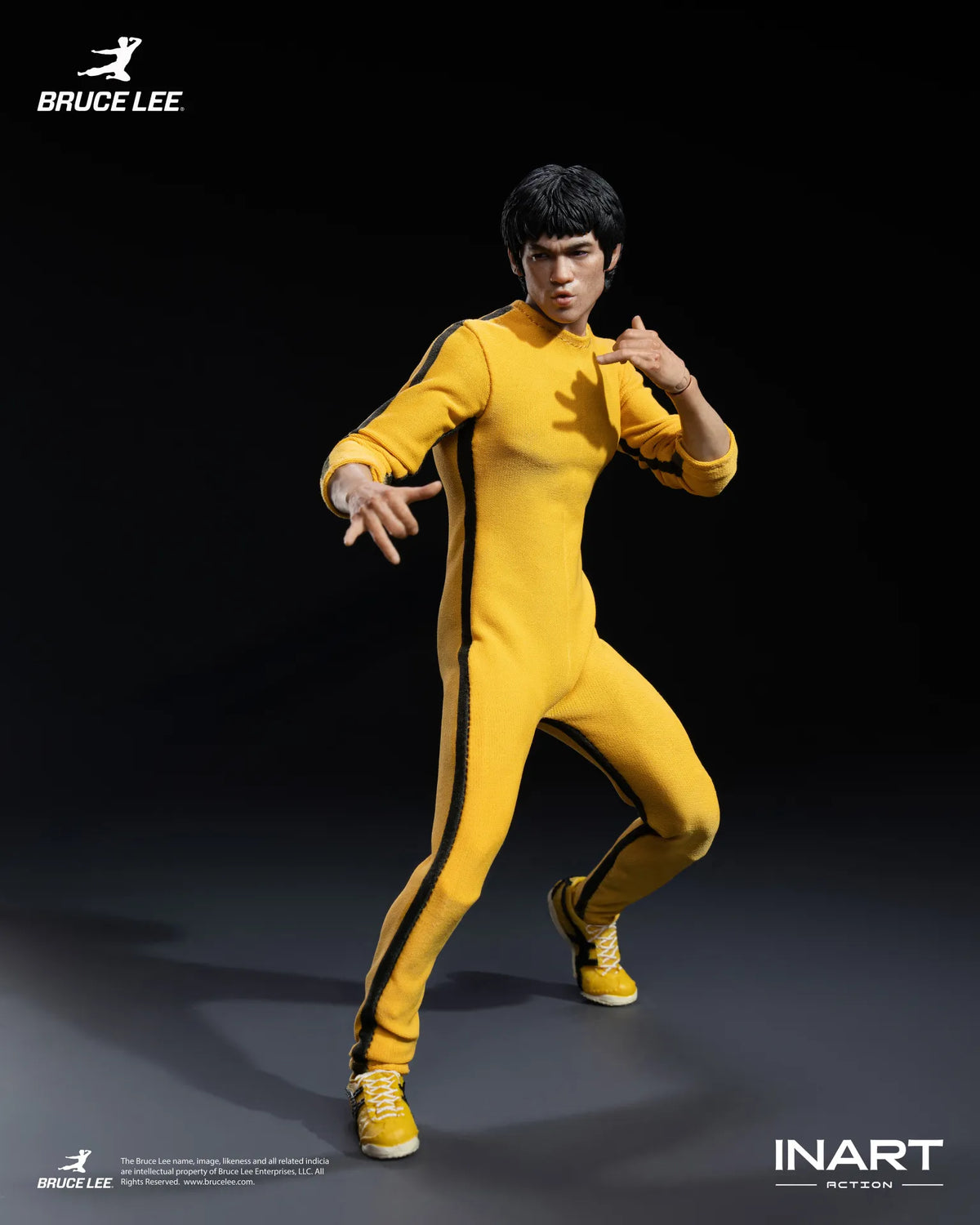 BRUCE LEE YELLOW JUMPSUIT FIGURA 1/12 INART ACTION 15,5 CM