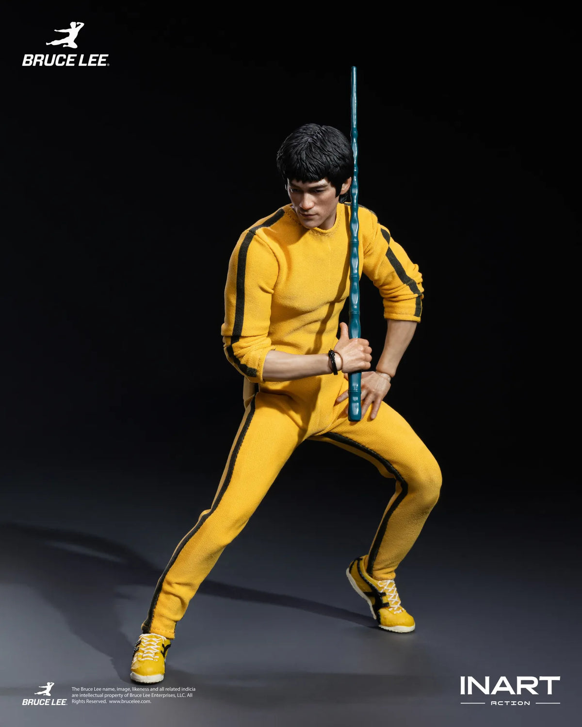 BRUCE LEE YELLOW JUMPSUIT FIGURA 1/12 INART ACTION 15,5 CM