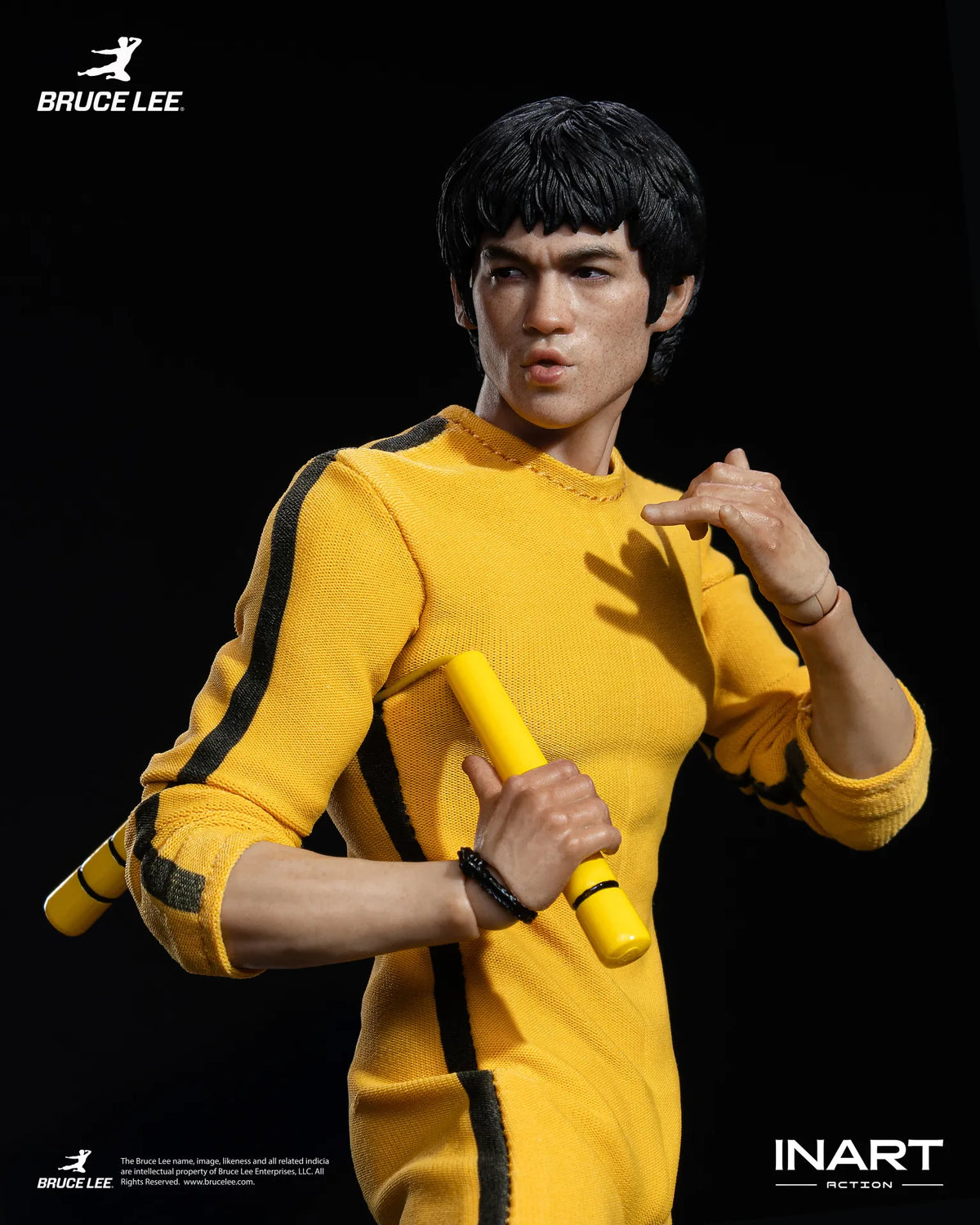 BRUCE LEE YELLOW JUMPSUIT FIGURA 1/12 INART ACTION 15,5 CM