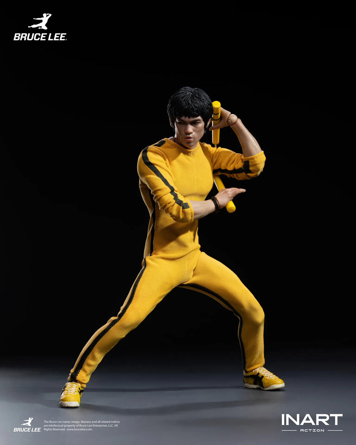 BRUCE LEE YELLOW JUMPSUIT FIGURA 1/12 INART ACTION 15,5 CM