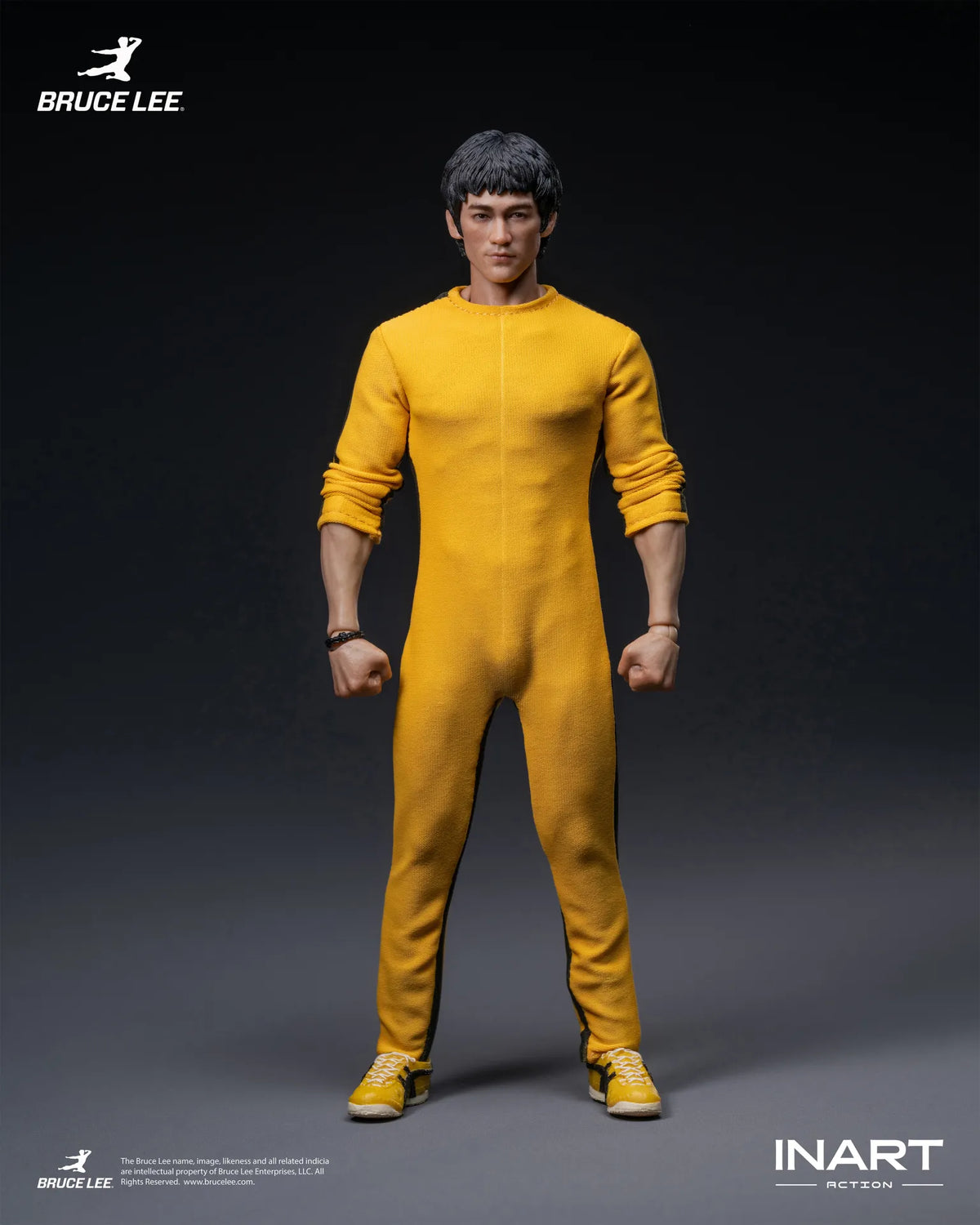 BRUCE LEE YELLOW JUMPSUIT FIGURA 1/12 INART ACTION 15,5 CM