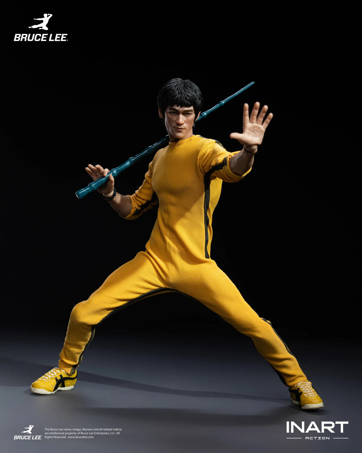 BRUCE LEE YELLOW JUMPSUIT FIGURA 1/12 INART ACTION 15,5 CM