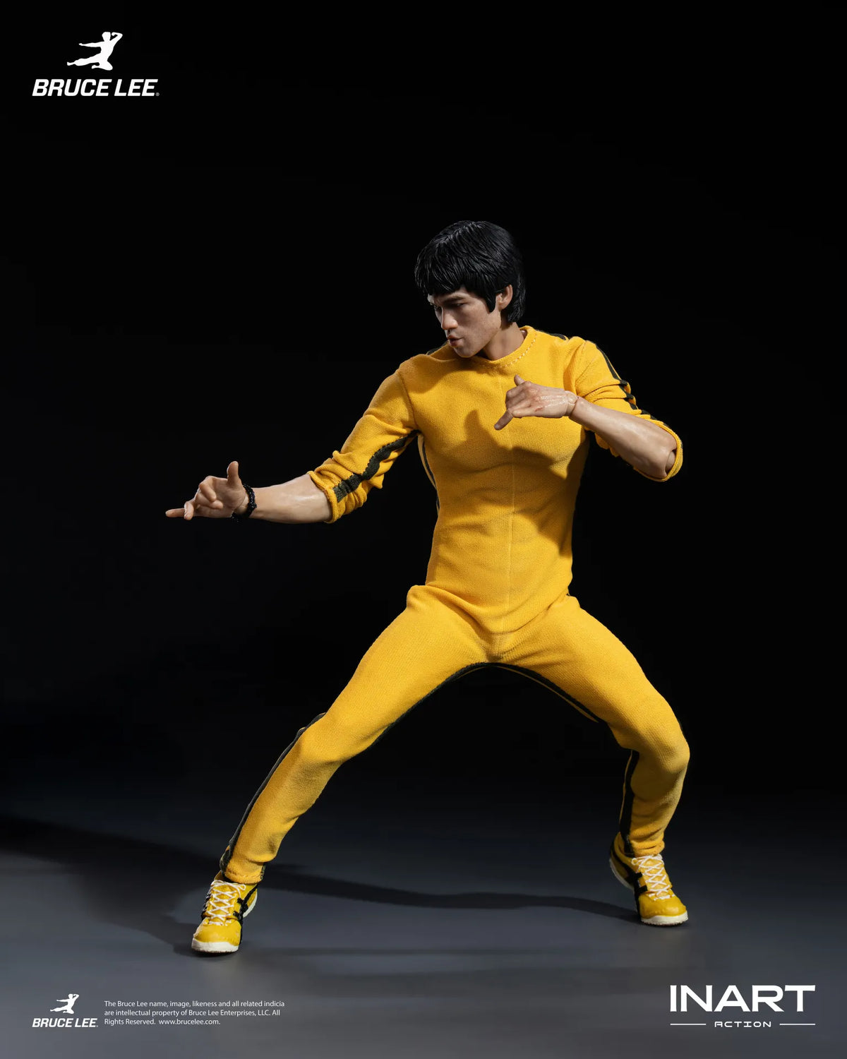 BRUCE LEE YELLOW JUMPSUIT FIGURA 1/12 INART ACTION 15,5 CM