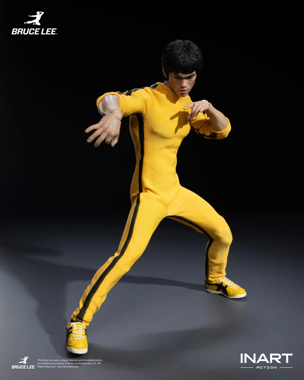 BRUCE LEE YELLOW JUMPSUIT FIGURA 1/12 INART ACTION 15,5 CM