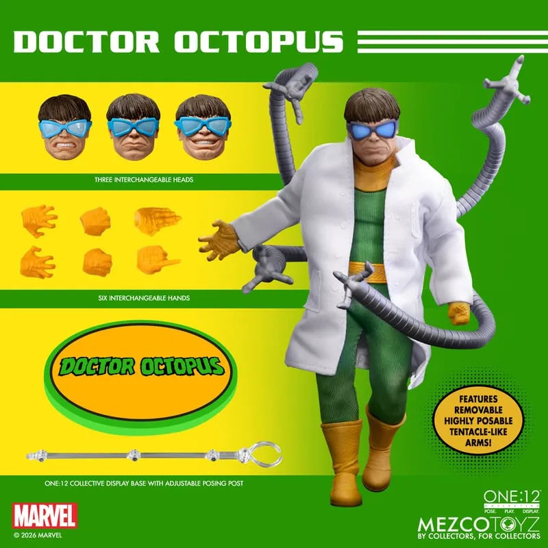 DOCTOR OCTOPUS MARVEL SPIDER-MAN ONE:12 COLLECTIVE FIGURA 16 CM MEZCO TOYS