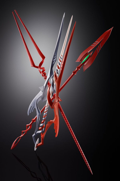 Pack oficial de accesorios Metal Build 3 Spears Set for EVA 30th with the Spear Another Color de Tamashii Nations basado en Neon Genesis Evangelion.