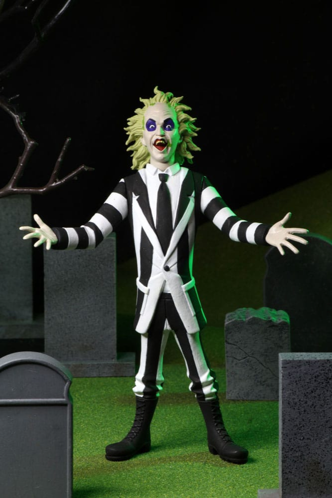 Figura Beetlejuice Toony Terrors de aproximadamente 15 cm fabricada por NECA.
