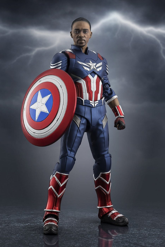 Figura oficial S.H.Figuarts de Captain America basada en Avengers: Doomsday con escudo y acabado de alta calidad.