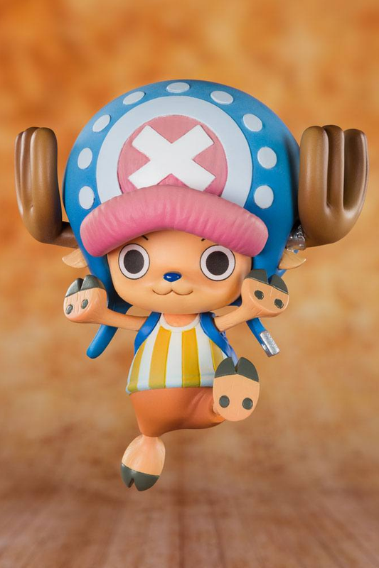Estatua FiguartsZERO de Tony Tony Chopper Cotton Candy Lover de One Piece, fabricada por Tamashii Nations en PVC con una altura aproximada de 7 cm.