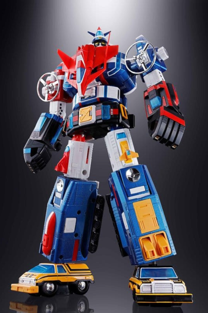 Figura oficial Soul of Chogokin GX-88 de Dairugger XV fabricada por Tamashii Nations en metal diecast, formada por los 15 vehículos combinables que recrean el legendario robot del anime.
