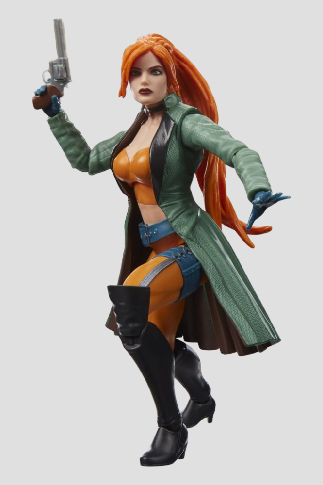 Figura Elsa Bloodstone Marvel Zombies Marvel Legends de Hasbro de 15 cm, con abrigo verde, armas y accesorios, basada en los cómics Marvel.