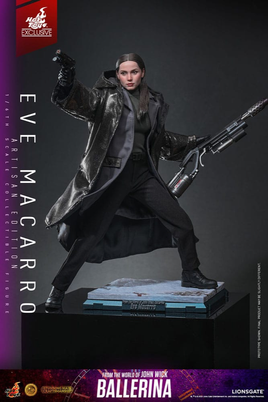 Figura Eve Macarro Artisan Edition de Ballerina a escala 1/6 de Hot Toys, edición exclusiva limitada a 2.500 unidades.