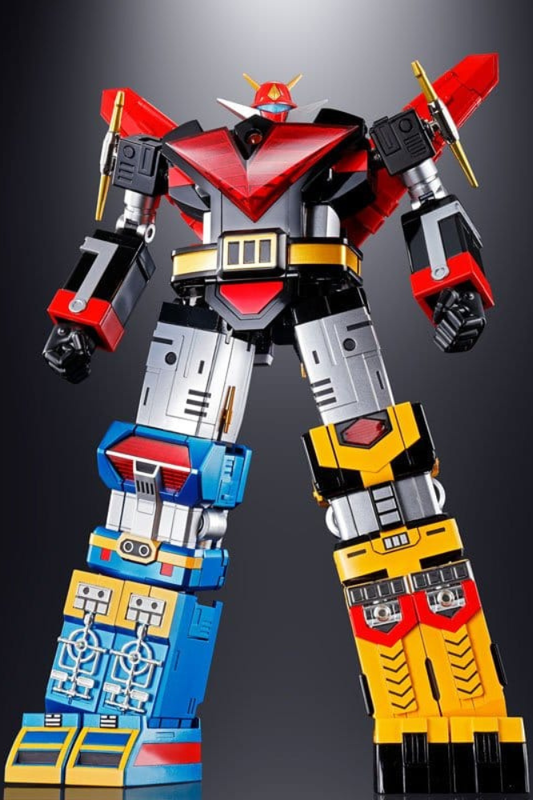 Figura God Sigma GX-60R de aproximadamente 30 cm de la colección Soul of Chogokin de Tamashii Nations, fabricada con elementos diecast y accesorios.