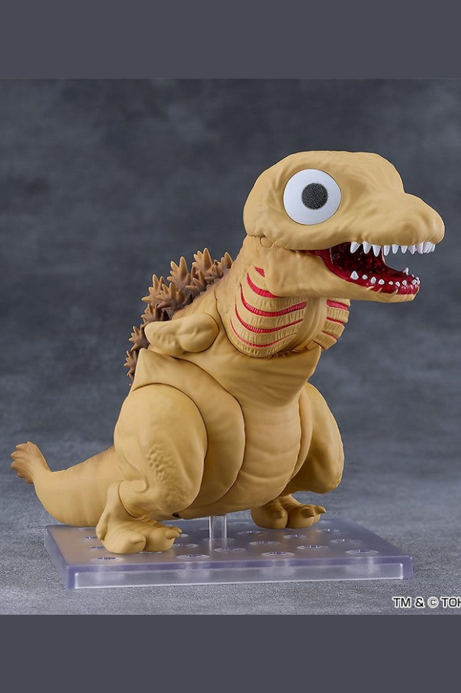 Figura Nendoroid de Godzilla Second Form de la película Shin Godzilla 2016, fabricada por Good Smile Company, de 16 cm, con grandes ojos, mandíbula abierta y espinas dorsales.