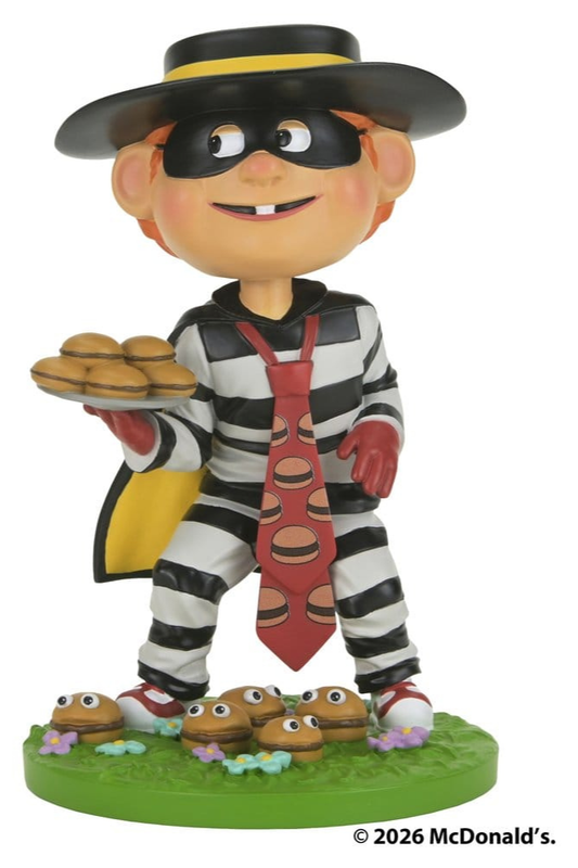 Figura Head Knocker de Hamburglar de McDonald's de 16,5 cm fabricada en resina y pintada a mano por NECA.