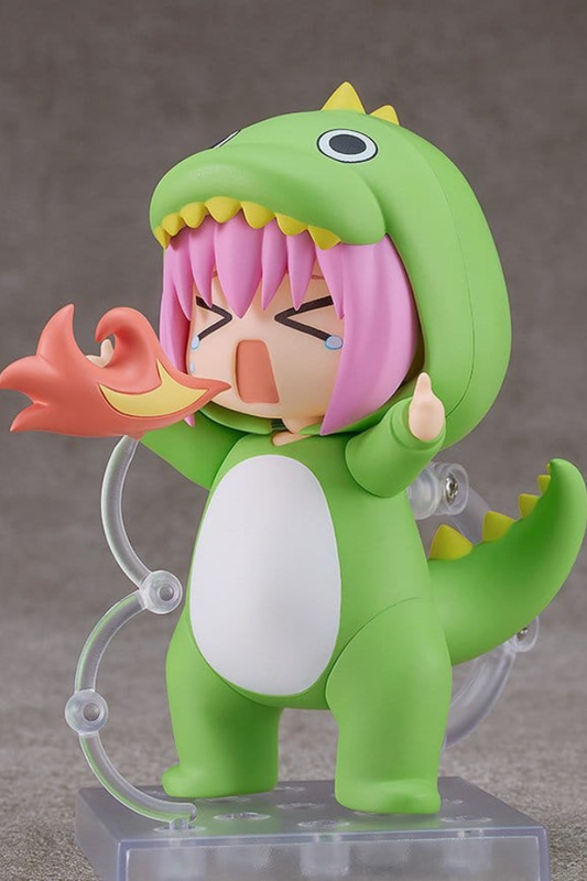 Figura Nendoroid de Hitori Gotoh de Bocchi the Rock!, versión Attention-Seeking Monster de Good Smile Company, 10 cm, con disfraz verde de monstruo y expresión de llanto.