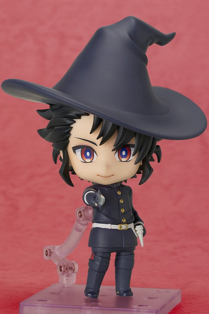Figura Nendoroid de Ichi de Ichi the Witch, fabricada por Good Smile Company, de 10 cm, con sombrero de bruja negro, traje oscuro y cuchillo.