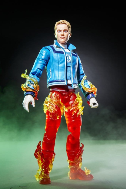Pack de 2 figuras articuladas Invisible Woman y Human Torch de Avengers Doomsday, Marvel Legends Hasbro de 15 cm, con efectos de llamas y escudo de fuerza.