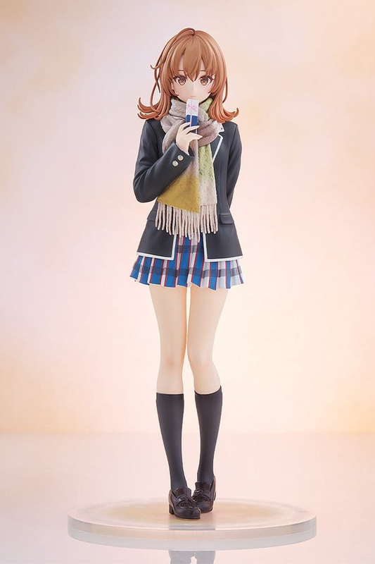 Figura de Iroha Isshiki de My Teen Romantic Comedy SNAFU, versión Light Novel de Good Smile Company, escala 1/6 y 24 cm, con uniforme escolar, bufanda y regalo entre las manos.