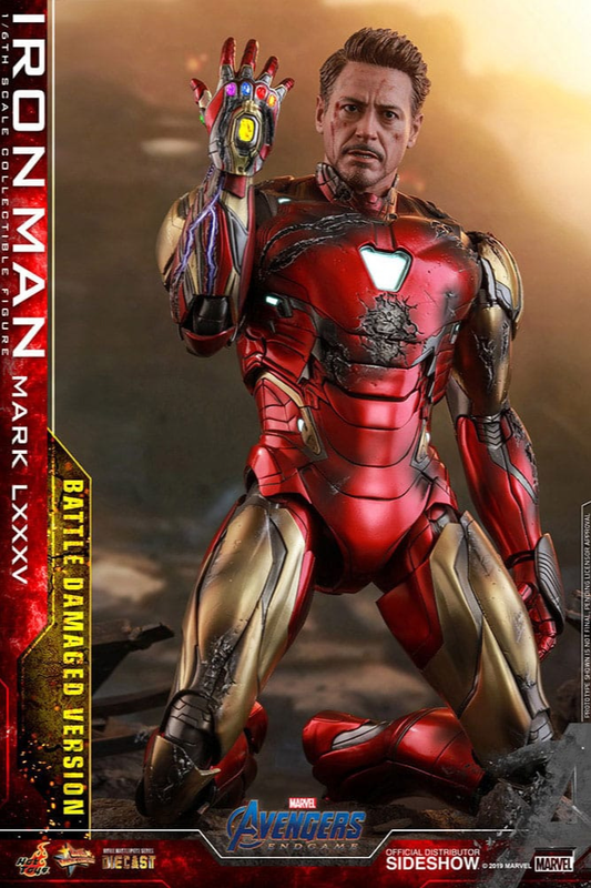 Figura Iron Man Mark LXXXV Battle Damaged Special Edition de Avengers Endgame a escala 1/6 Diecast de Hot Toys.