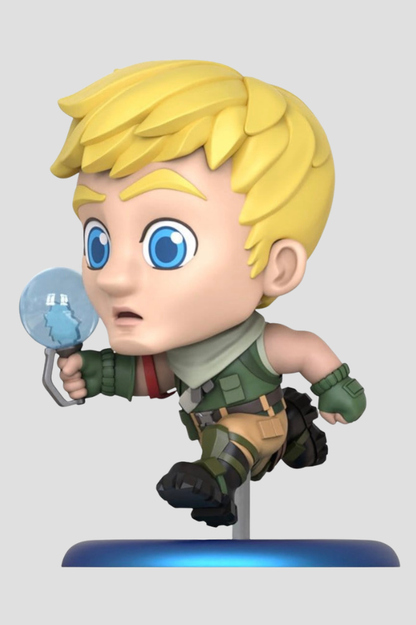 Minifigura Cosbi de Jonesy The First de Fortnite de Hot Toys con Rift-To-Go y aproximadamente 8 cm de altura.