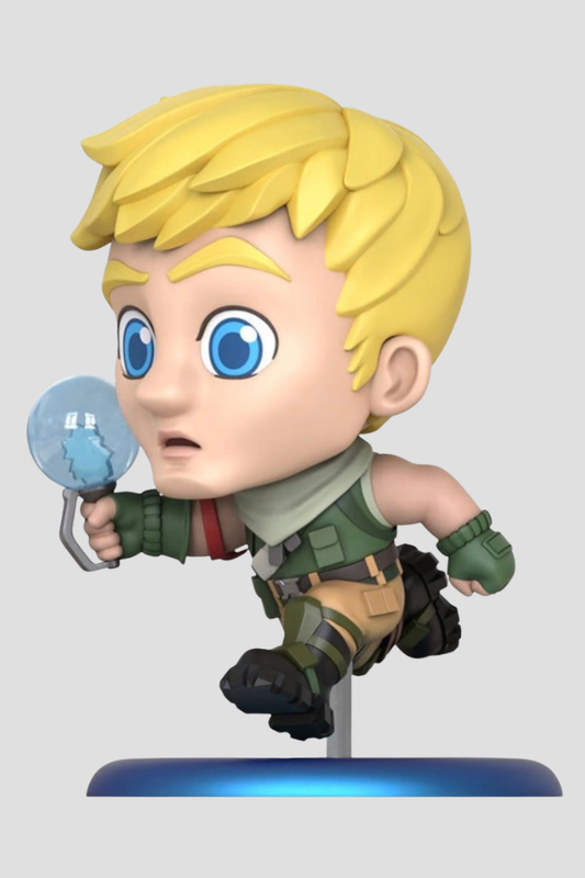 Minifigura Cosbi de Jonesy The First de Fortnite de Hot Toys con Rift-To-Go y aproximadamente 8 cm de altura.