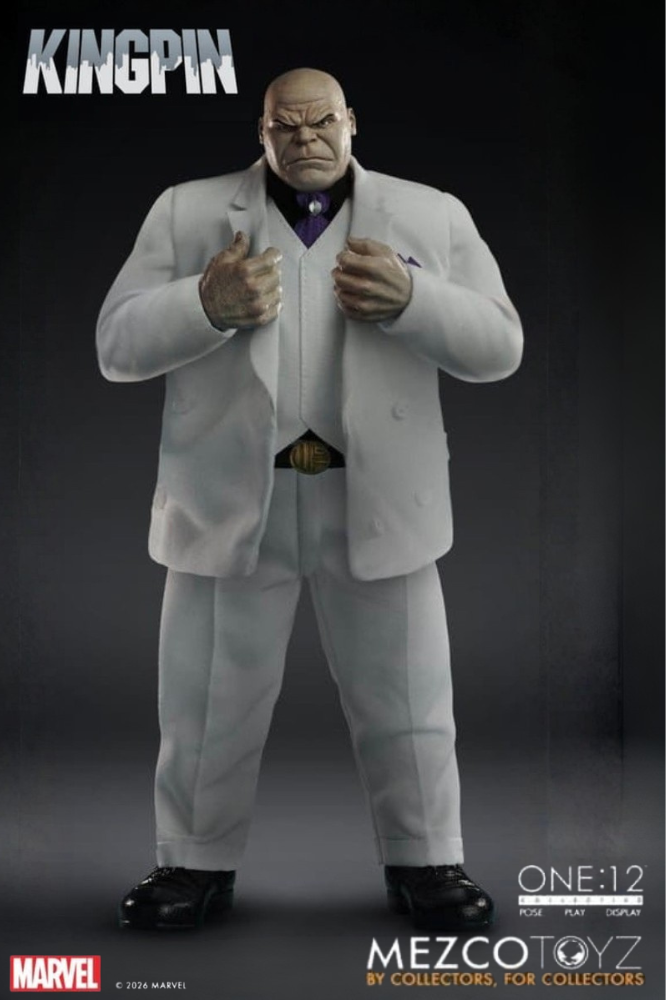 Figura Kingpin Wilson Fisk de Marvel Comics a escala 1/12 de la colección One:12 Collective de Mezco Toyz.